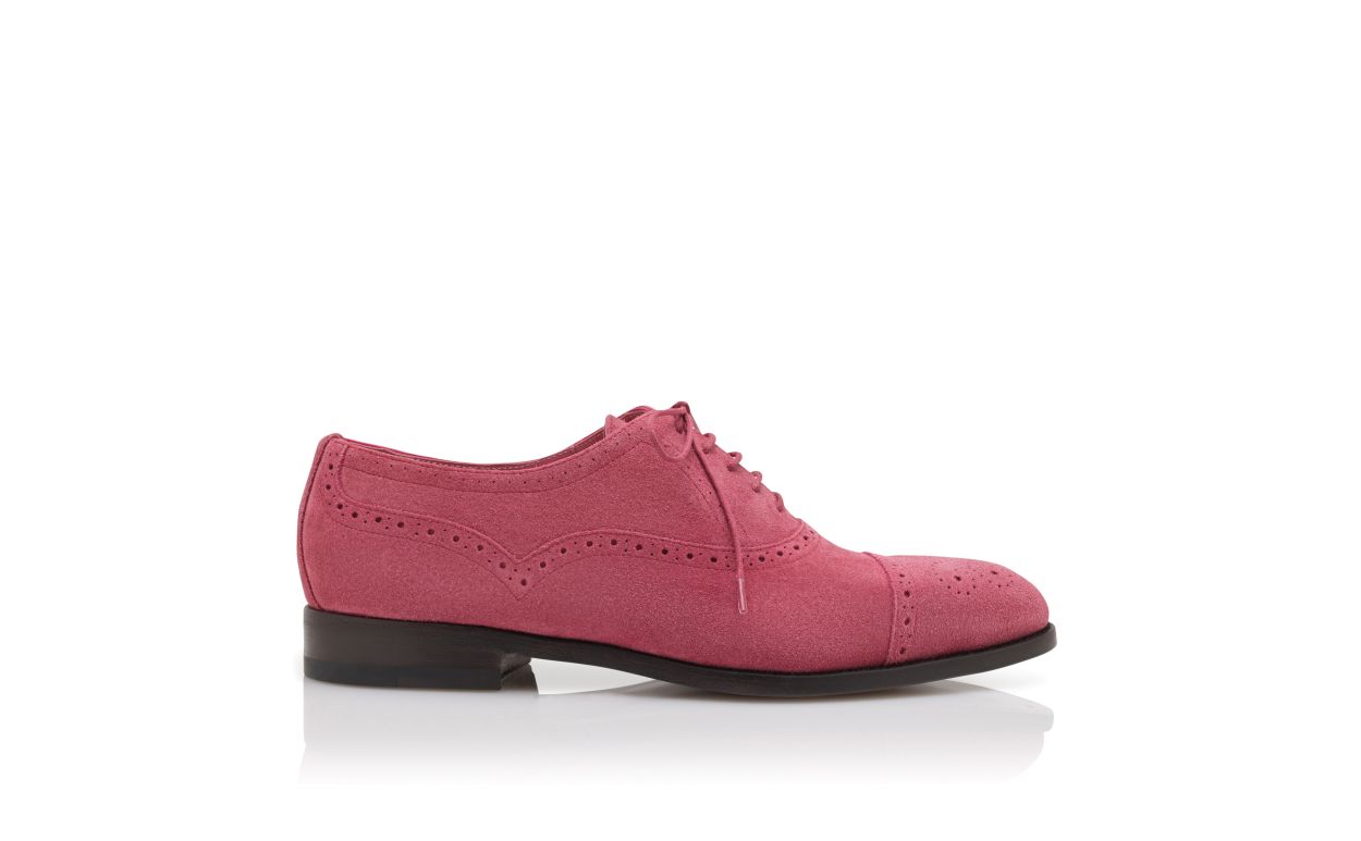 Dark Pink Suede Cap Toe Oxfords Dark Pink Suede Cap Toe Oxfords