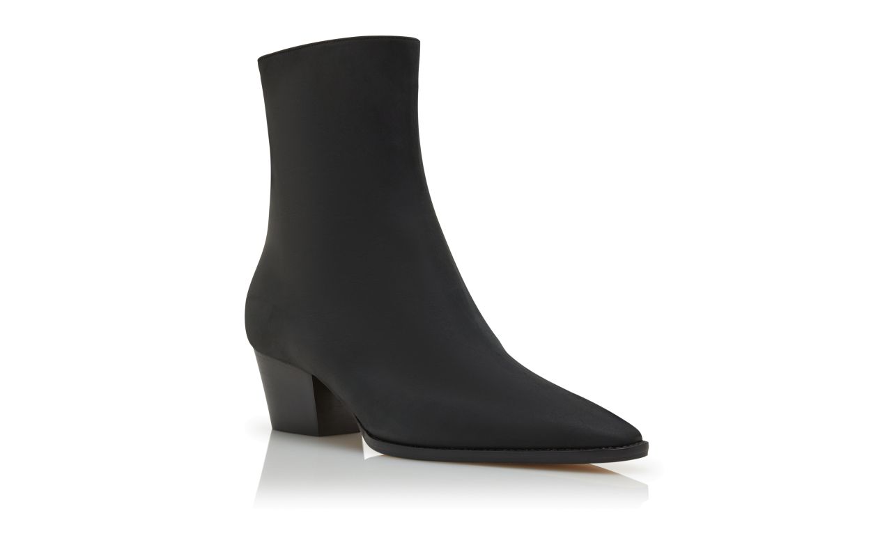 Black Nubuck Ankle Boots