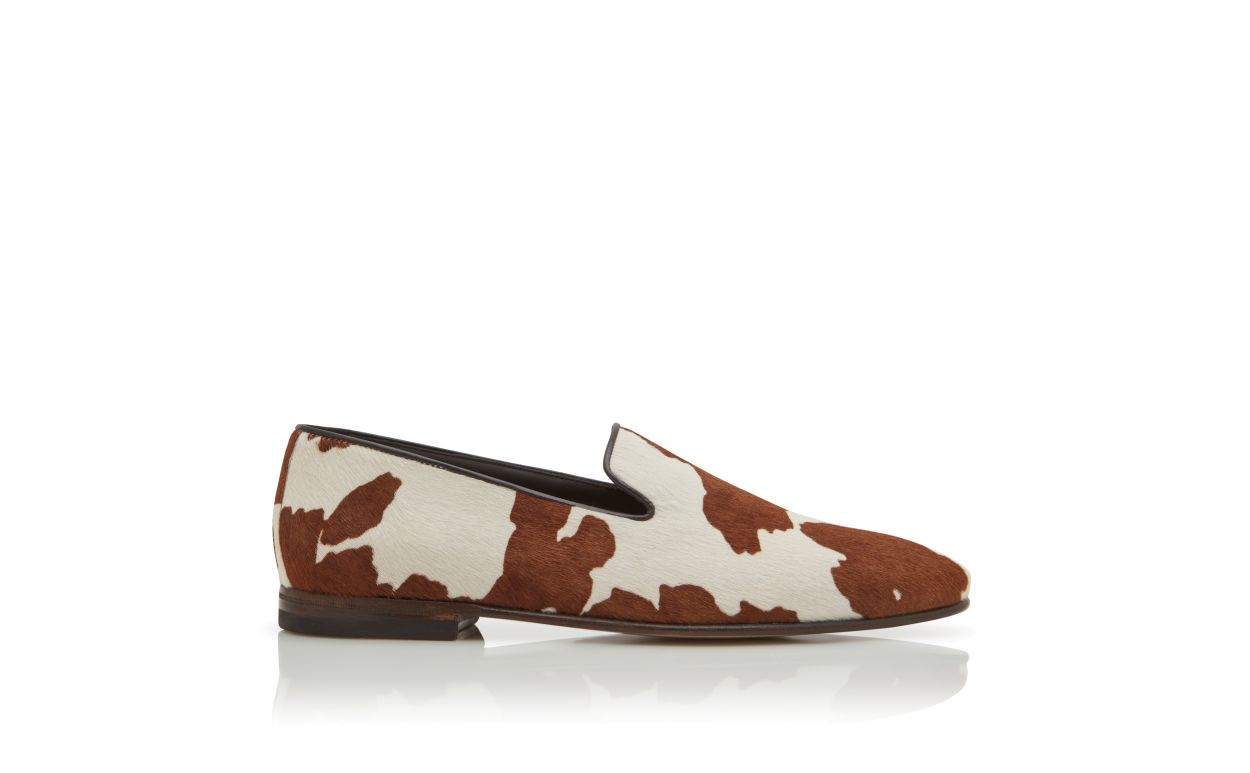 Cow Print Calf Hair Loafers