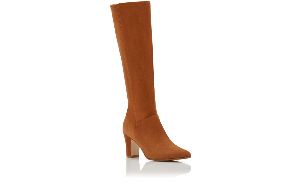Brown Suede Knee High Boots