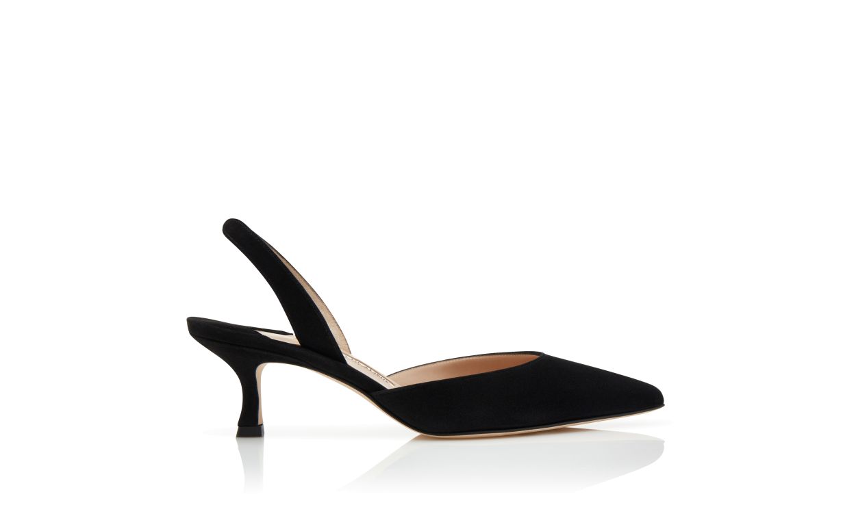 Black Suede Slingback Pumps Black Suede Slingback Pumps