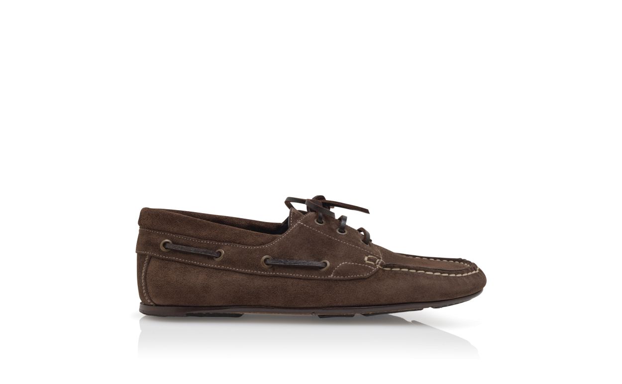 Dark Brown Suede Boat Shoes