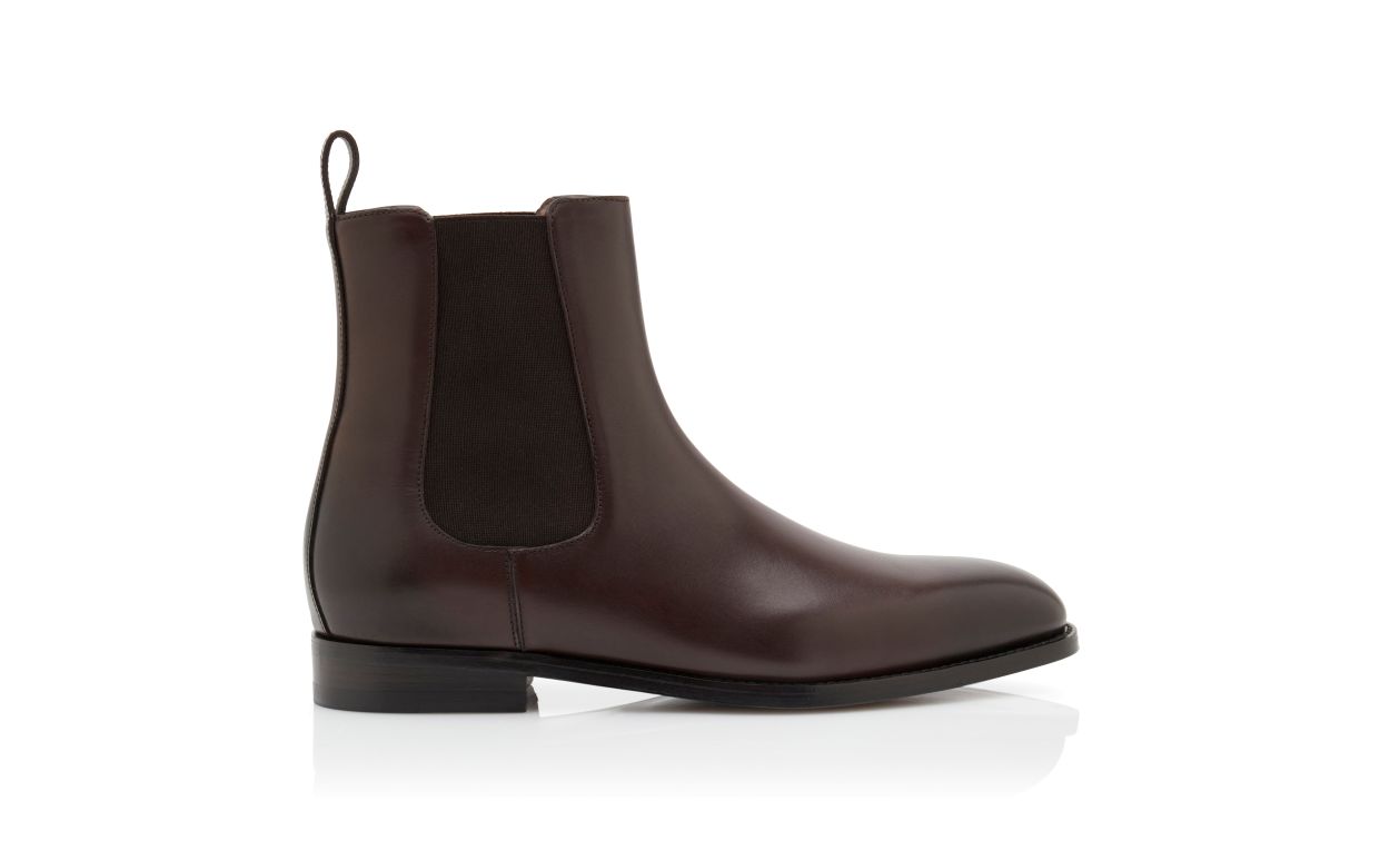 Brown Calf Leather Ankle Boots