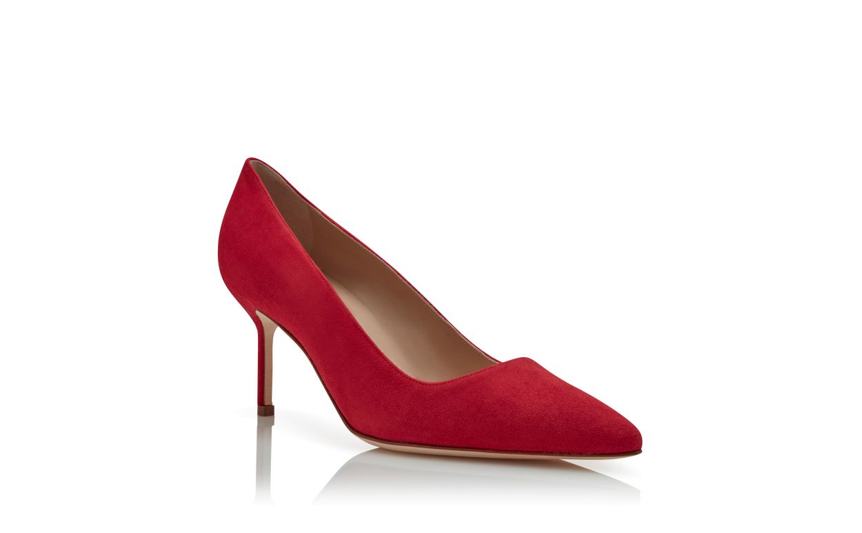 Bright Red Suede pointed toe Pumps Bright Red Suede pointed toe Pumps
