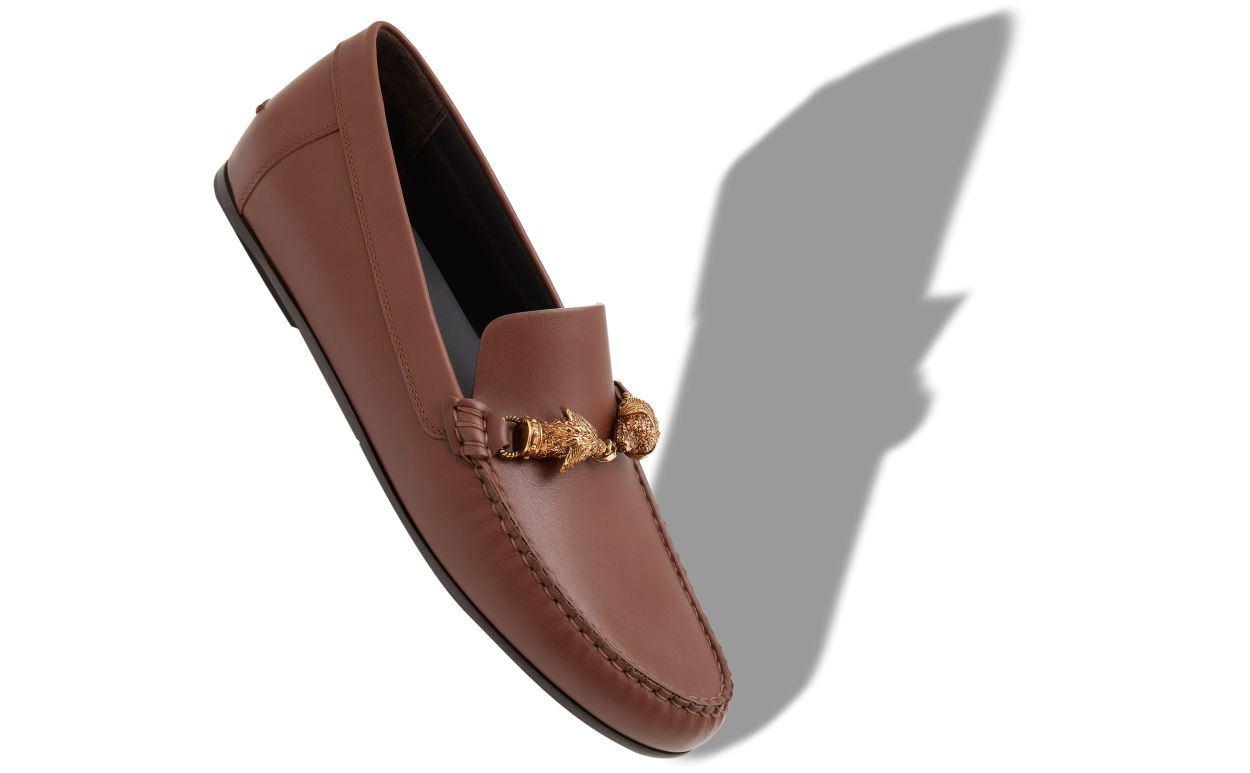 Brown Calf Leather Slippers