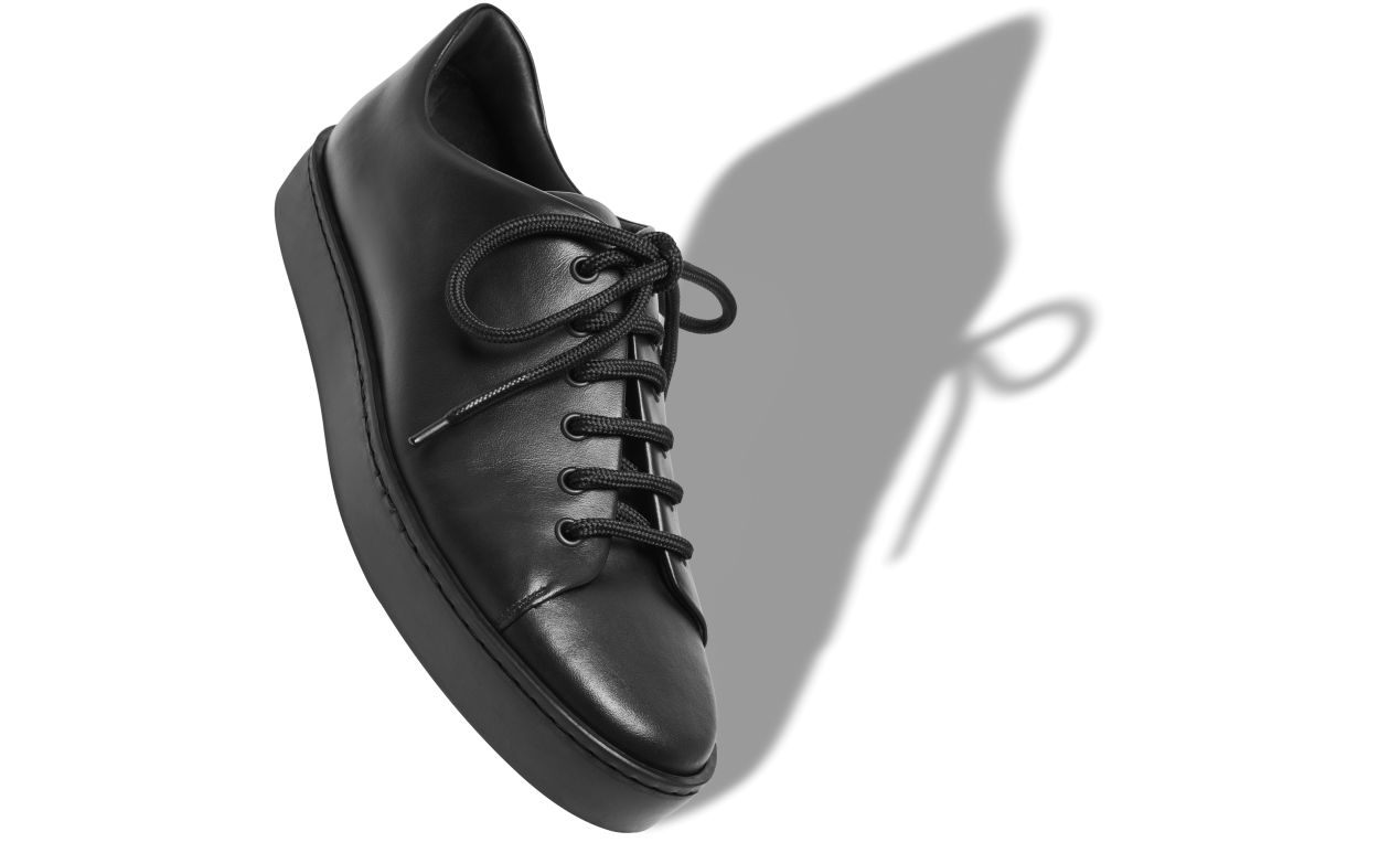 Black Calf Leather Sneakers Black Calf Leather Sneakers