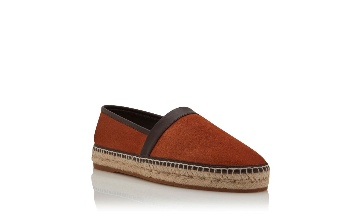 Orange Calf Suede Espadrilles Orange Calf Suede Espadrilles