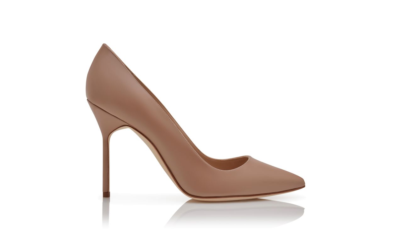 Dark Blush Patent Leather Pointed Toe Pumps
