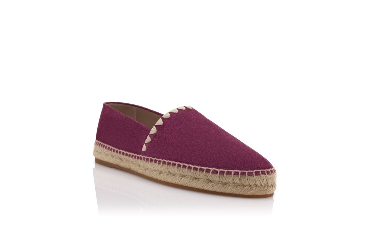 Dark Red Calf Suede Espadrilles Dark Red Calf Suede Espadrilles