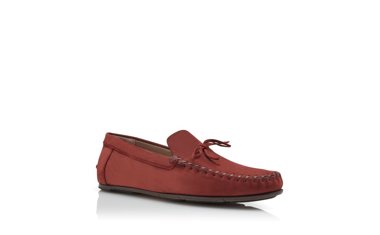 Brown Nubuck Leather Driving Shoes