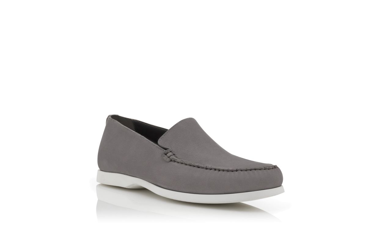 Grey Suede Boat Shoes