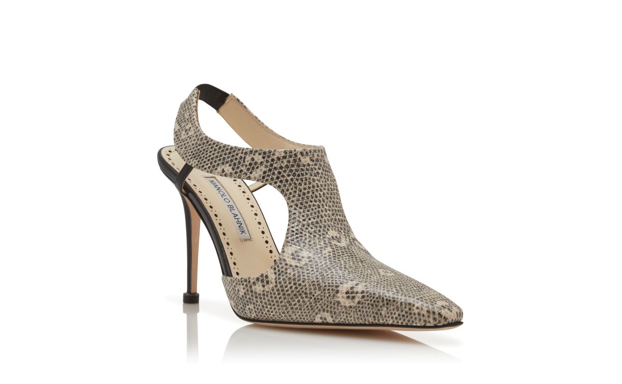 Lizard Print Calf Leather T-Bar Pumps Lizard Print Calf Leather T-Bar Pumps