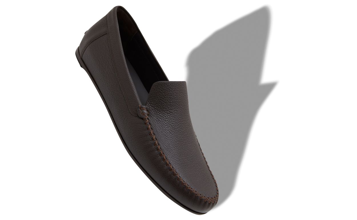 Dark Brown Calf Leather Slippers