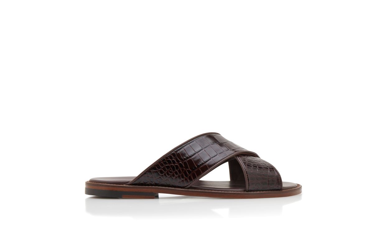 Dark Brown Calf Leather Sandals