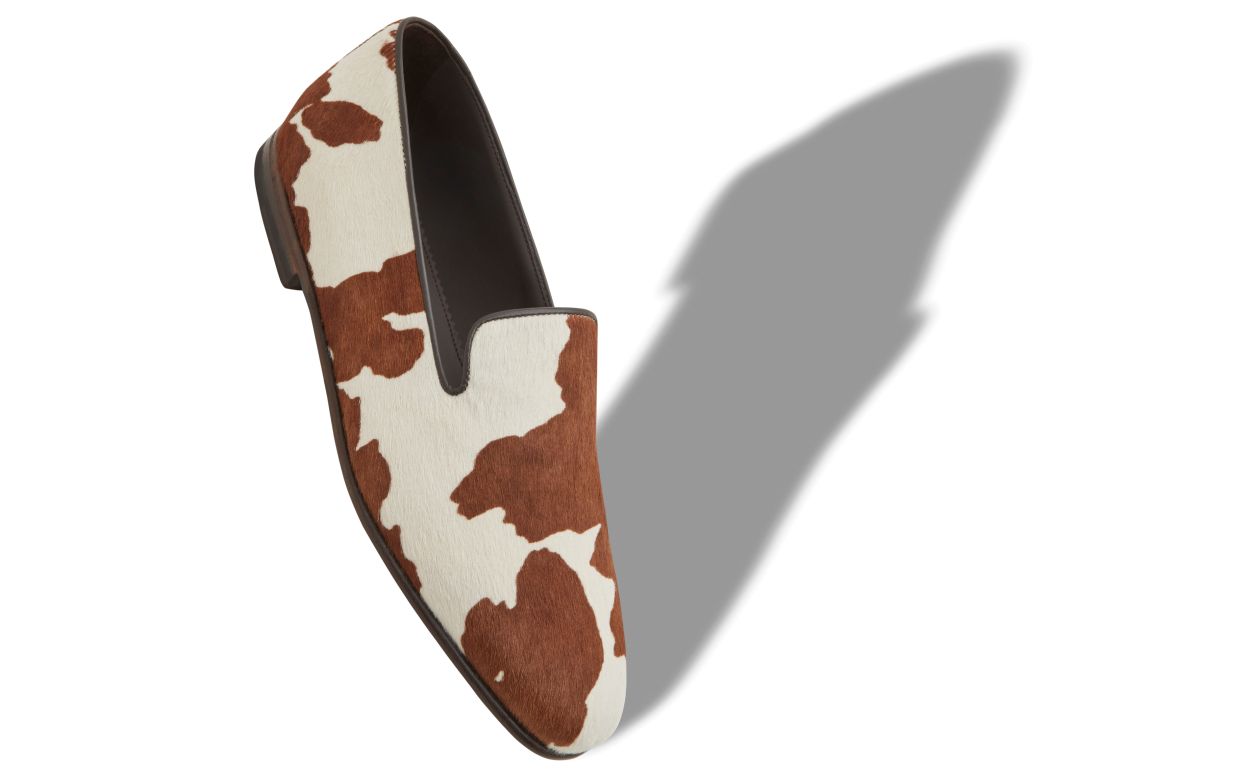 Cow Print Calf Hair Loafers