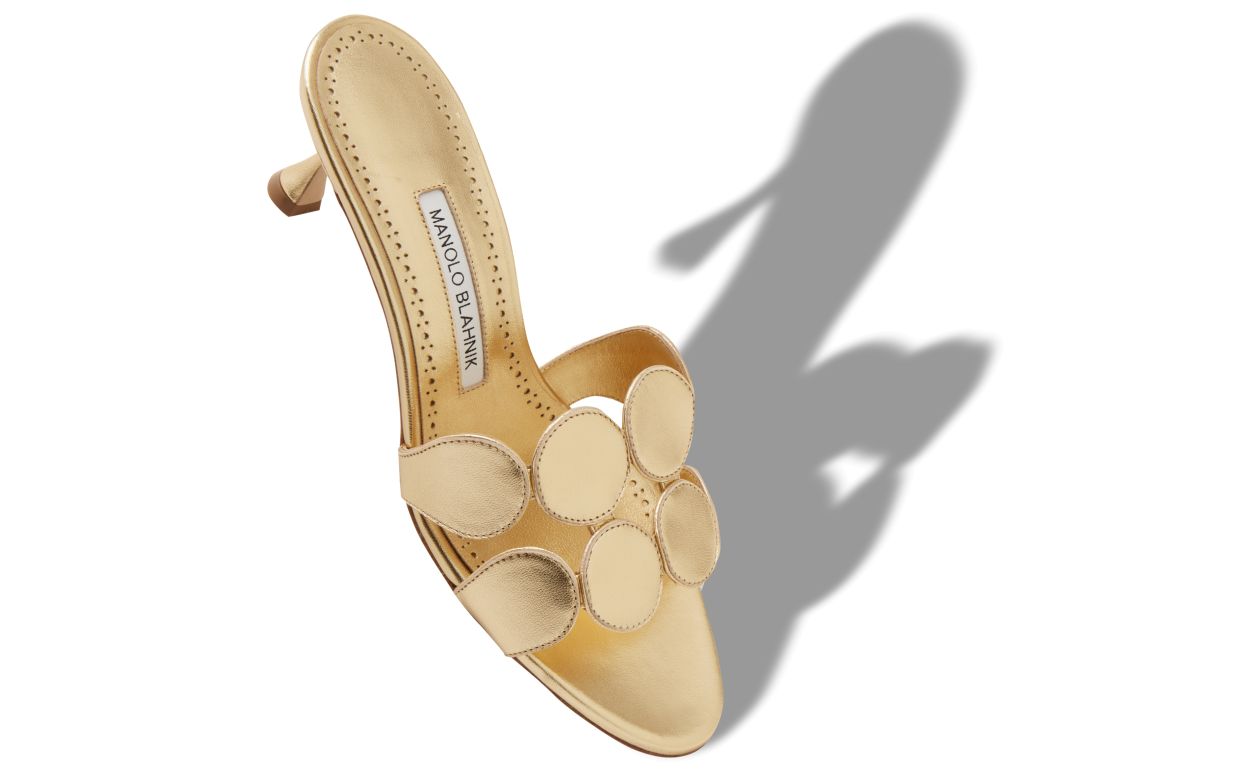 Gold Nappa Leather Mules