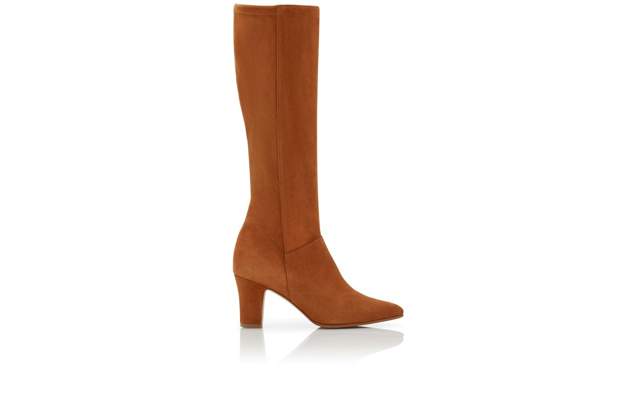 Brown Suede Knee High Boots