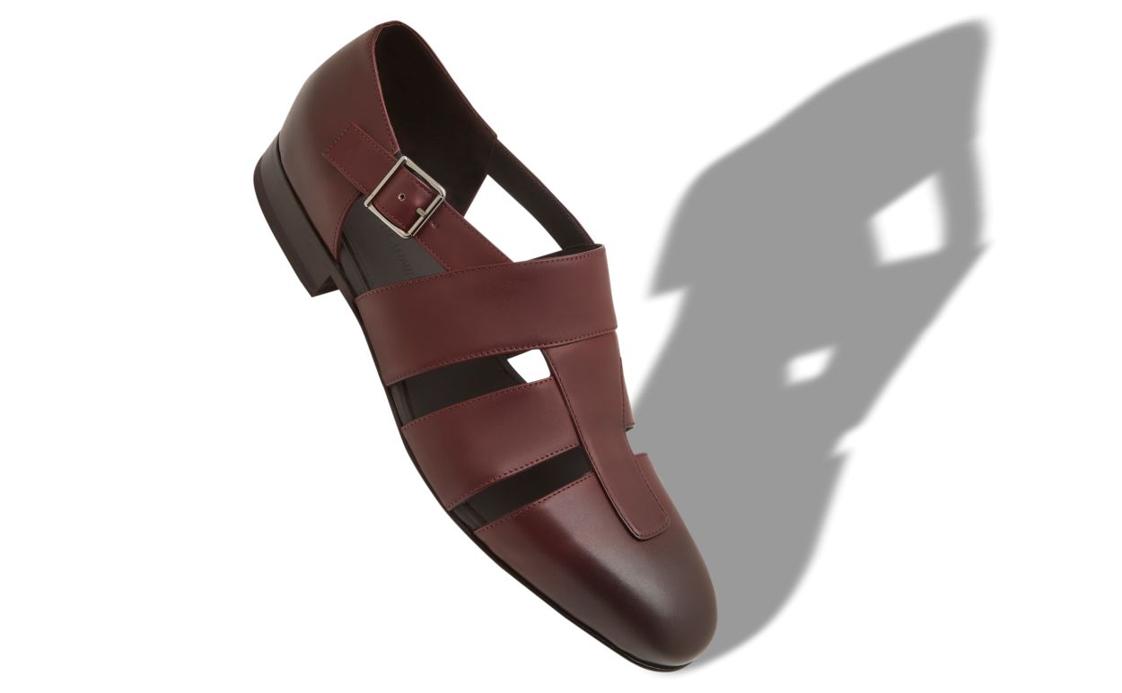 Red Calf Leather Sandals