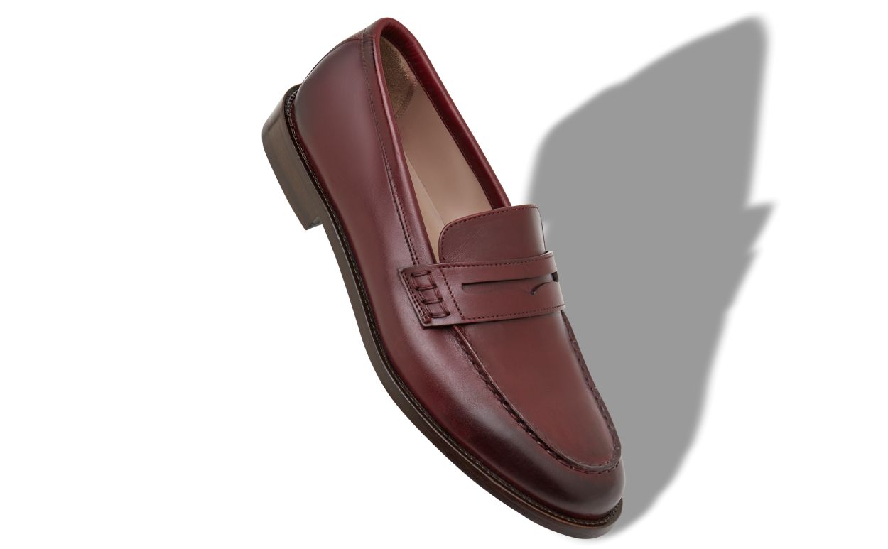Brown Calf Leather Penny Loafers