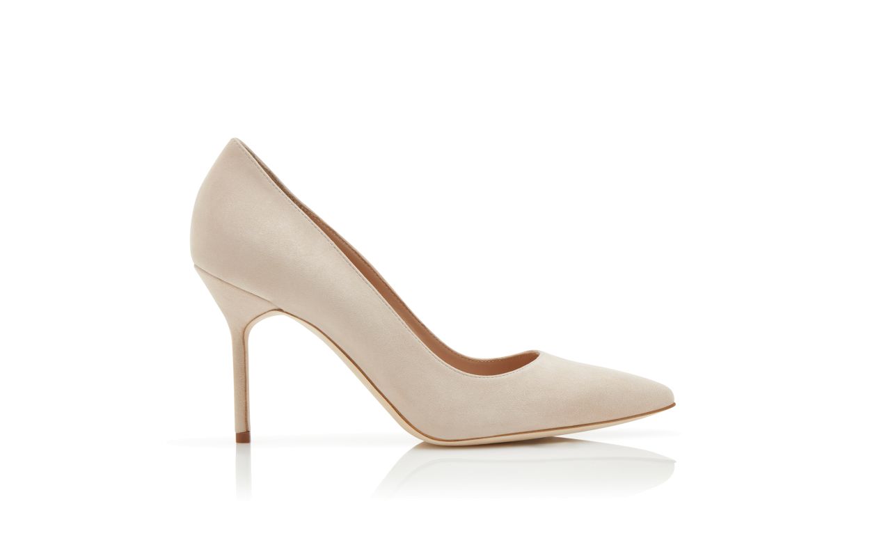 Light Beige Suede Pointed Toe Pumps Light Beige Suede Pointed Toe Pumps
