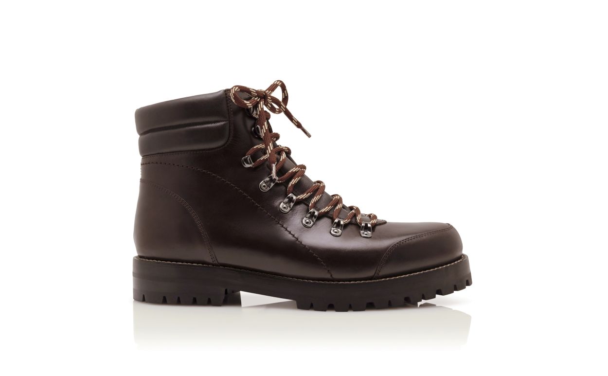 Dark Brown Calf Leather Ankle Boots