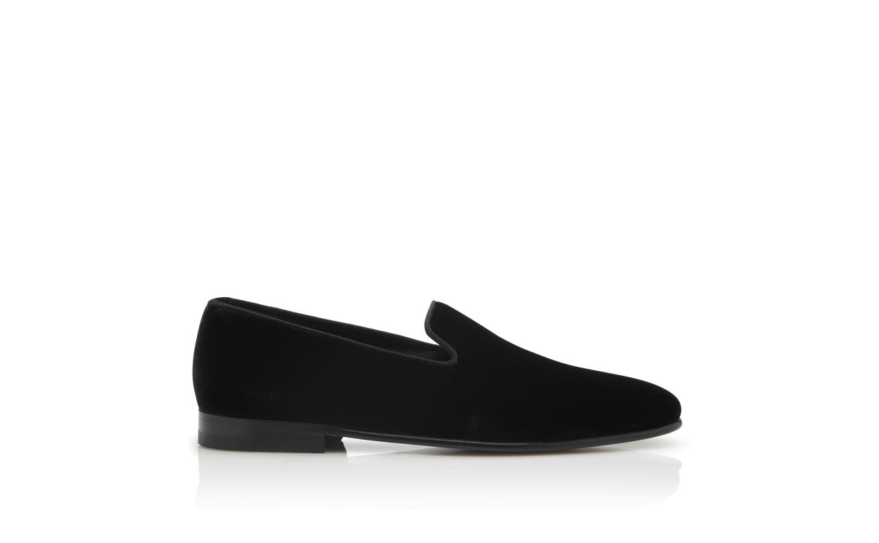 Black Velvet Loafers