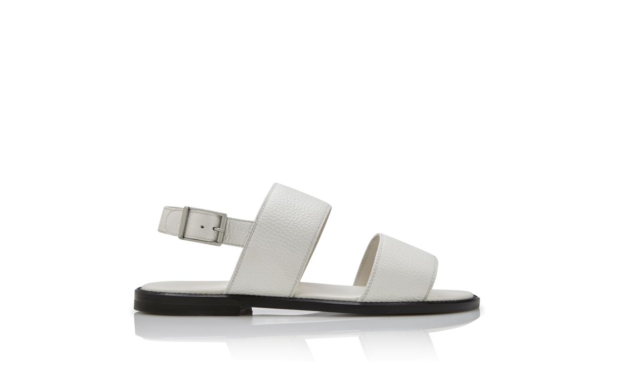 White Calf Leather Sandals