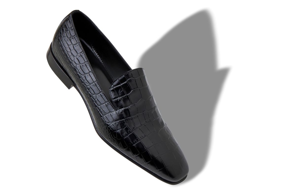 Black Calf Leather Loafers