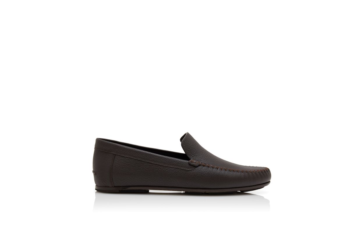 Dark Brown Calf Leather Slippers
